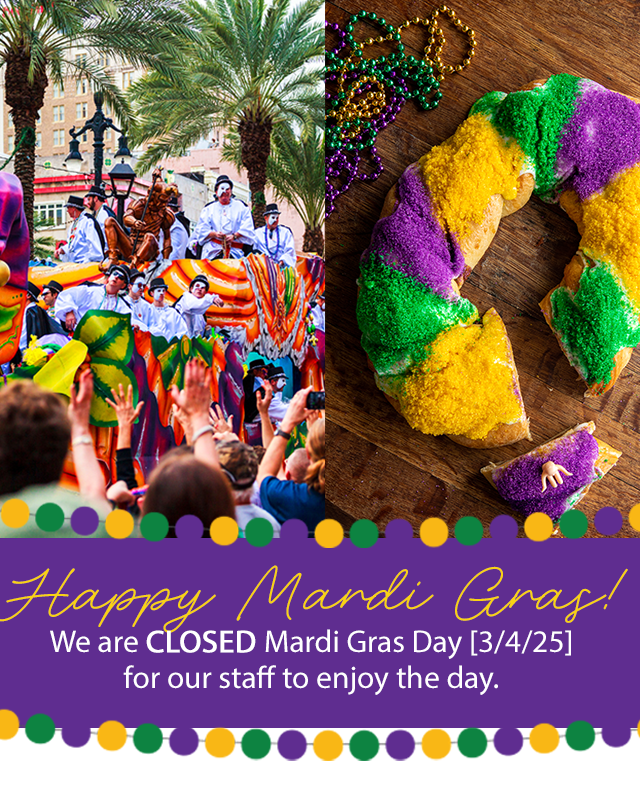 Closed - Mardi Gras Day - March 4